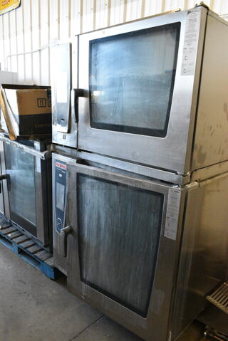 2 2019 Rational Stainless Steel Commercial Combitherm Self Cooking Center Convection Ovens on Commercial Casters. Top Model: SCC WE 62. Bottom Model: SCC WE 102. 480 Volts, 3 Phase. 2 Times Your Bid!
