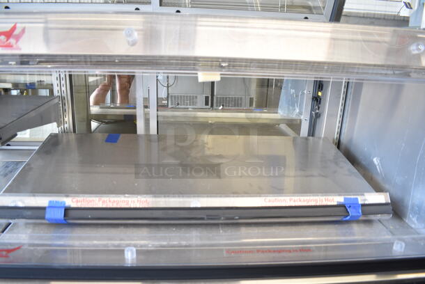 BRAND NEW SCRATCH AND DENT! Custom Deli's Inc ILW8CBSS Metal Commercial Floor Style Warming Display Case Merchandiser. 120/208 Volts, 3 Phase.  - Image 5 of 11