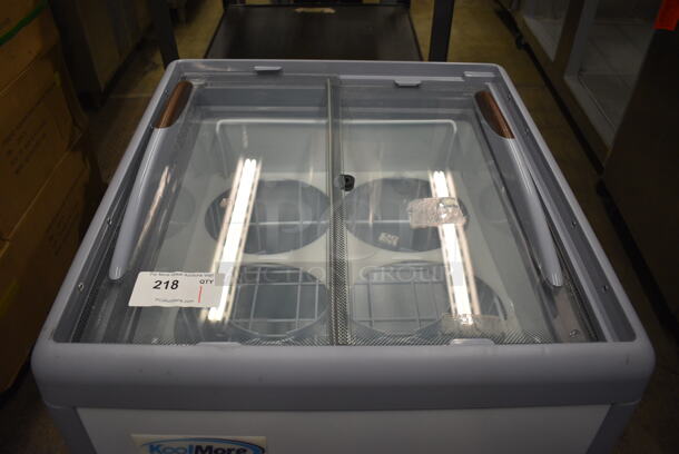 KoolMore KM-ICD-26SD Metal Commercial Chest Freezer Merchandiser on Commercial Casters. 115 Volts, 1 Phase. 26x28x34. Tested and Powers On But Temps at 46 Degrees - Image 6 of 8