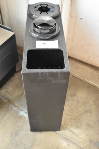 BRAND NEW SCRATCH AND DENT! San Jamar Sentry Black Poly Countertop Cup Dispenser. 