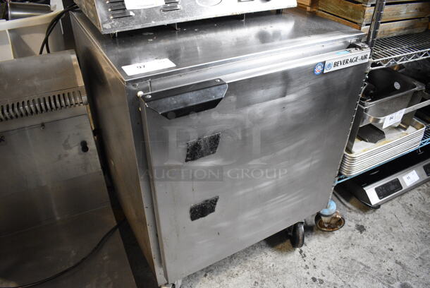 Beverage Air UCF27AHC Stainless Steel Commercial Single Door Undercounter Freezer on Commercial Casters. 115 Volts, 1 Phase. Tested and Working! - Image 2 of 5