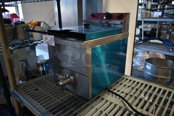 BRAND NEW SCRATCH AND DENT! 2023 Avantco 177F200 Stainless Steel Commercial 15 lb. Medium-Duty Electric Countertop Fryer w/ Metal Fry Basket and Lid. 208/240 Volts, 1 Phase.  - Image 4 of 6