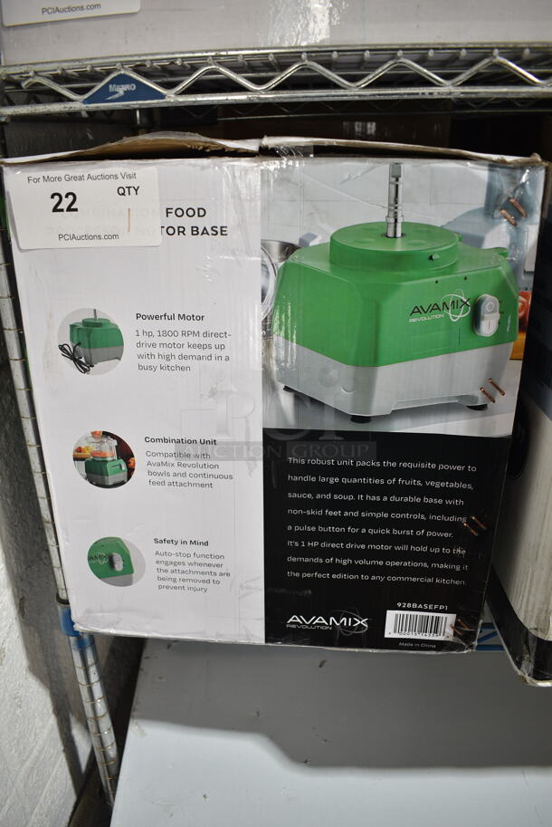 BRAND NEW SCRATCH AND DENT! AvaMix 928BASEFP1 Metal Commercial Countertop Food Processor Base.  - Image 2 of 4
