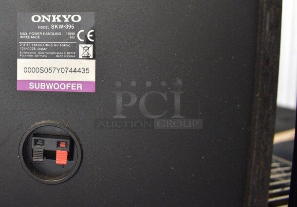 Onkyo Model SKW-395 Subwoofer Speaker. 9x14x16.5 - Image 4 of 4