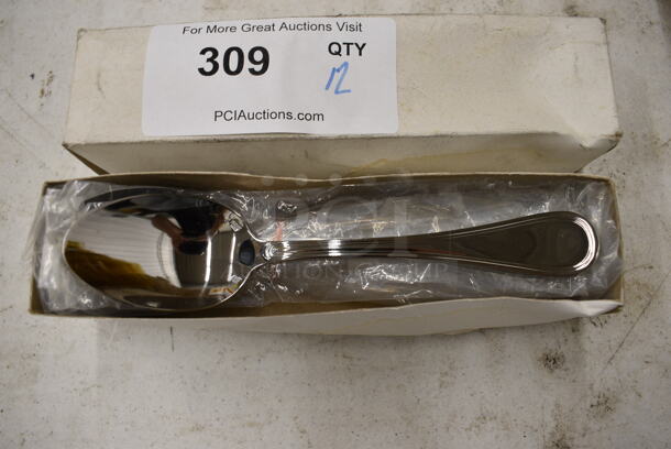 12 BRAND NEW IN BOX! Stainless Steel Spoons. 8". 12 Times Your Bid! - Image 2 of 3