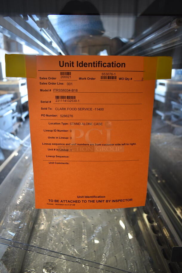 BRAND NEW SCRATCH AND DENT! Federal Industries ITRSS6034-B18 Stainless Steel Commercial Floor Style Open Grab N Go Display Case Refrigerated Merchandiser. 115 Volts, 1 Phase. Stock Picture Used as Gallery. Cannot Test Due To Missing Power Cord - Image 3 of 6