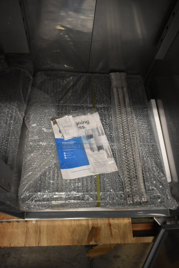 BRAND NEW SCRATCH AND DENT! 2023 Avantco  178Z2FHC Stainless Steel Commercial 2 Door Reach In Freezer w/ Poly Coated Racks. 115 Volts, 1 Phase. Tested and Powers On But Does Not Get Cold - Image 8 of 10