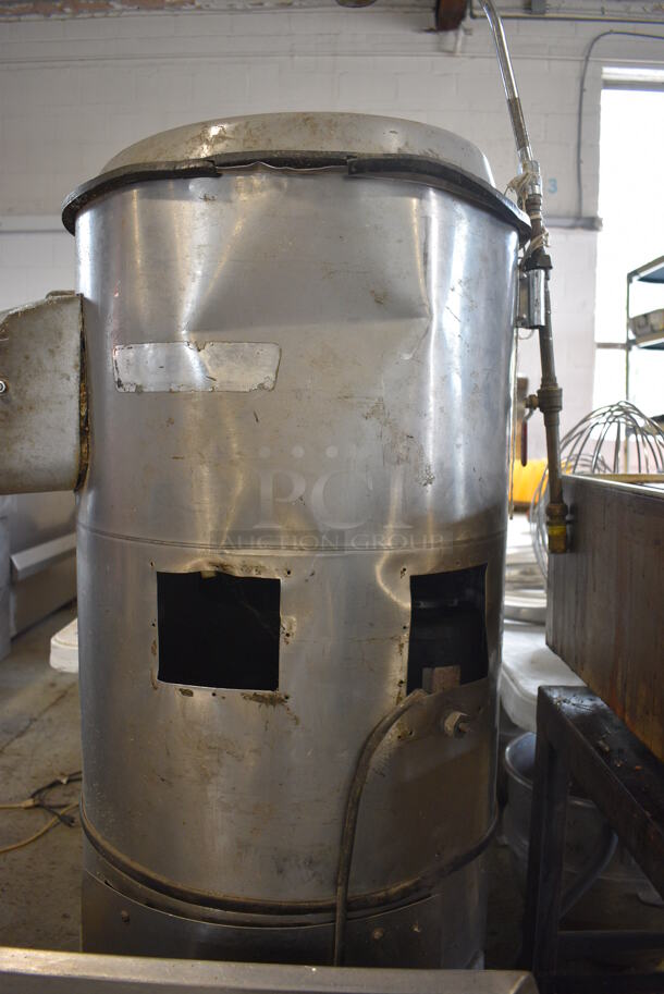 Hobart Metal Commercial Floor Style Potato Peeler. 115 Volts, 1 Phase. 24x30x68. Tested and Working! - Image 9 of 10