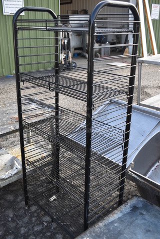 Black Metal 5 Tier Wire Rack. 26x13x56