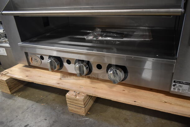 BRAND NEW SCRATCH AND DENT! 2022 Cooking Performance Group CPG 351S36SBN Stainless Steel Commercial Natural Gas Powered Salamander Broiler Cheese Melter. 36,000 BTU. - Image 6 of 7