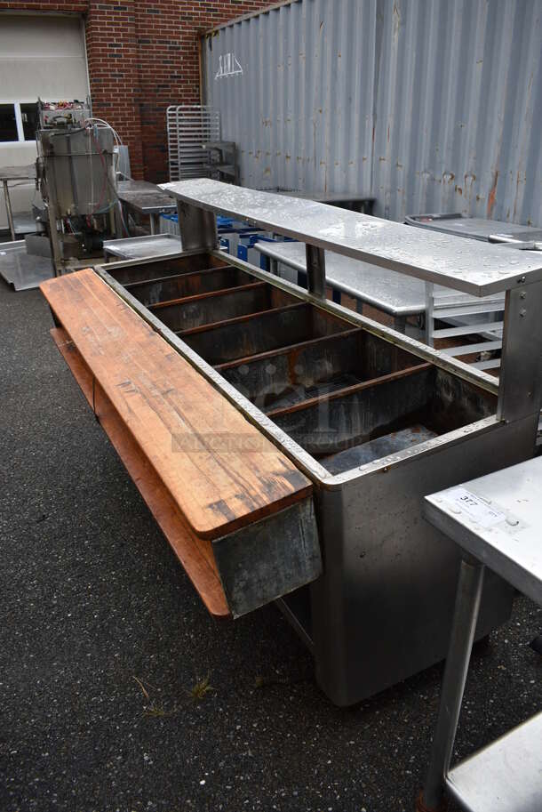 Stainless Steel Commercial 5 Well Steam Table w/ Over Shelf and Under Shelf. 87x25x48 - Image 5 of 8