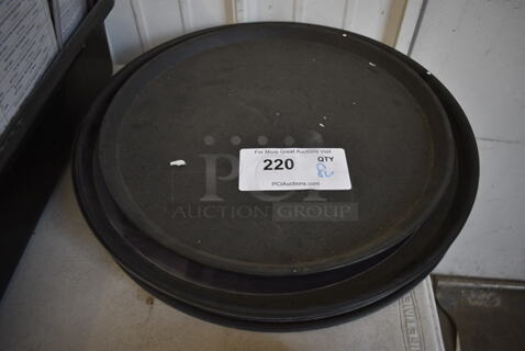 8 Various Round Serving Trays. 14x14x1, 16x16x1. 8 Times Your Bid!