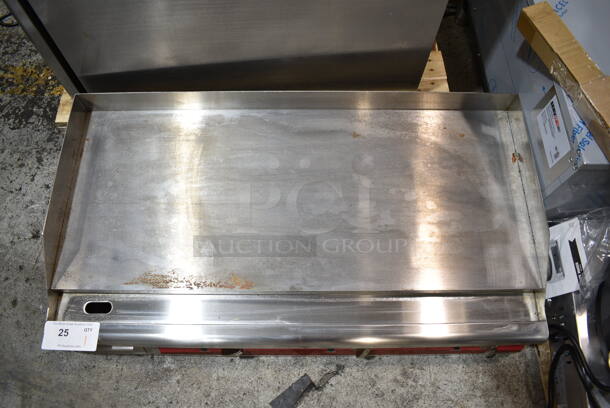 BRAND NEW SCRATCH AND DENT! Avantco 177EG36N Stainless Steel Commercial Countertop Electric Powered Flat Top Griddle. 208/240 Volts, 3 Phase.  - Image 3 of 5