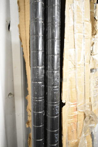 3 Boxes of BRAND NEW SCRATCH AND DENT! 4820364 Black Finish Poles. 3 Times Your Bid!