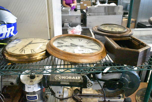 3 Various Clocks. 3 Times Your Bid!  - Image 1 of 9
