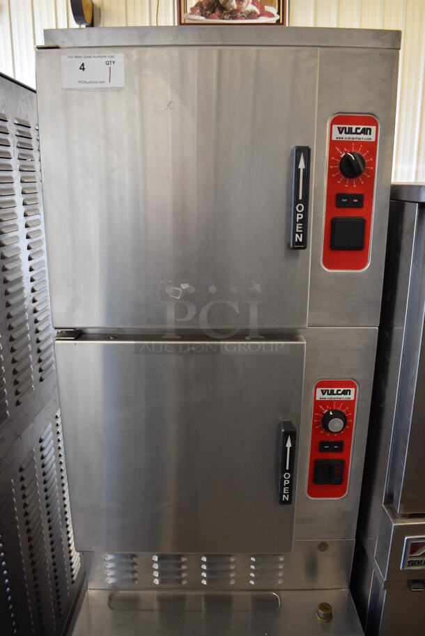 Vulcan C24GA10 Stainless Steel Commercial Floor Style Natural Gas Powered Double Deck Steam Cabinet. 125,000 BTU. 24x36x74 - Image 2 of 7