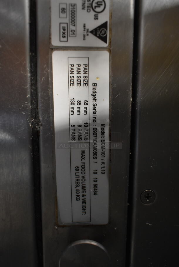Blodgett BCM-101/K1.10 Stainless Steel Commercial Electric Powered Combi Convection Oven on Pan Rack w/ Commercial Casters. 208 Volts, 3 Phase.  - Image 10 of 11
