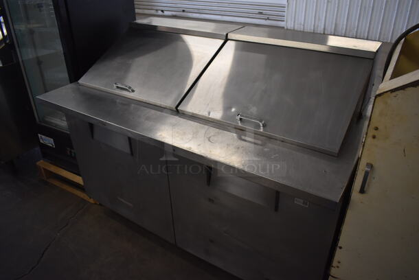 2011 True TSSU-60-24M-B-ST Stainless Steel Commercial Sandwich Salad Prep Table Bain Marie Mega Top on Commercial Casters. 115 Volts, 1 Phase. 61x34x48. Tested and Working! - Image 2 of 9