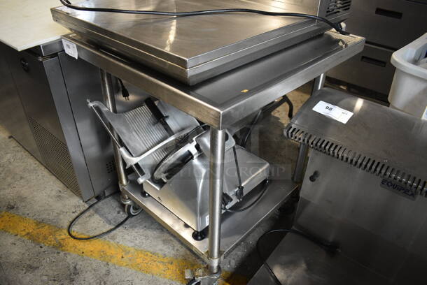 Stainless Steel Commercial Table w/ Stainless Steel Under Shelf on Commercial Casters. - Image 2 of 3