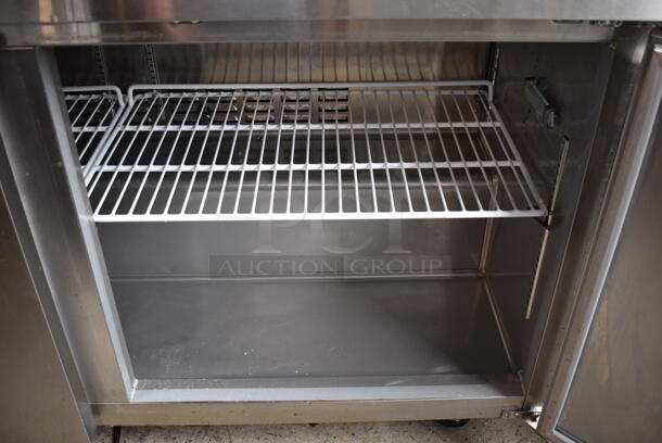 Avantco 178SSIC60RHC Stainless Steel Commercial 2 Door Undercounter Cooler on Commercial Casters. 115 Volts, 1 Phase. Tested and Powers On But Does Not Get Cold - Image 5 of 7
