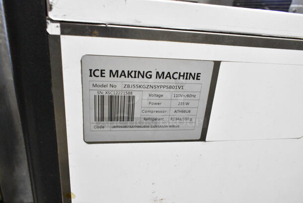 ZBJ55KGZNSYPPSB01V1 Metal Commercial Self Contained Ice Machine. 110 Volts, 1 Phase.  - Image 6 of 6