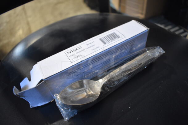 48 BRAND NEW IN BOX! Winco 0014-01 Metal Heavy Dominion Teaspoons. 6". 48 Times Your Bid!  - Image 2 of 3