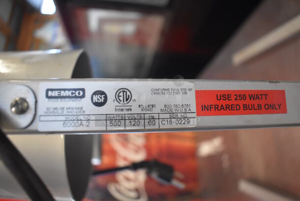 Nemco 6000A-2 Metal Commercial Countertop 2 Head Warming Lamp. 120 Volts, 1 Phase. Tested and Working! - Image 4 of 5
