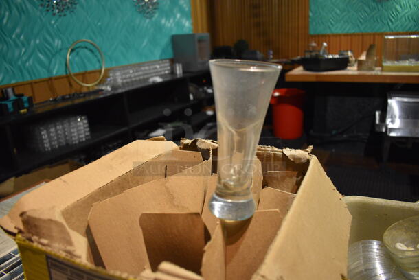 ALL ONE MONEY! Lot of 2 Boxes of Various Glass Bowls and Glasses. Includes 4x4x2. (bar) - Image 3 of 4