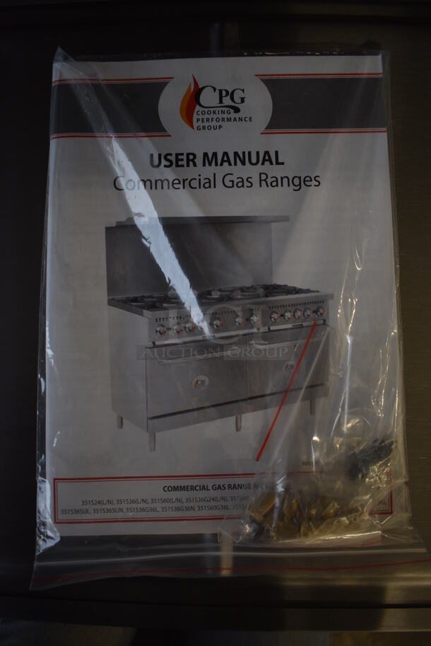 BRAND NEW SCRATCH AND DENT! CPG 351S36G12N Stainless Steel Commercial Natural Gas Powered 4 Burner Range with Right Side Griddle, Standard Oven, Over Shelf and Back Splash. 170,000 BTU. 36x33x61. Tested and Working! - Image 7 of 8