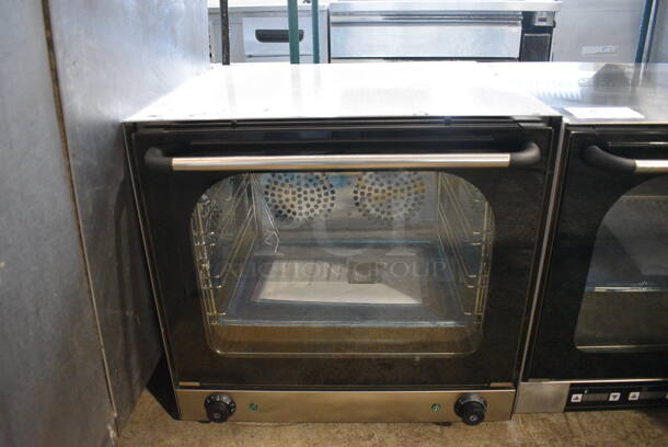 BRAND NEW! Perspective Model EB-1AE Stainless Steel Commercial Countertop Electric Powered Convection Oven w/ View Through Door and Metal Oven Racks. 220 Volts, 1 Phase. 23.5x23x22 - Image 1 of 5