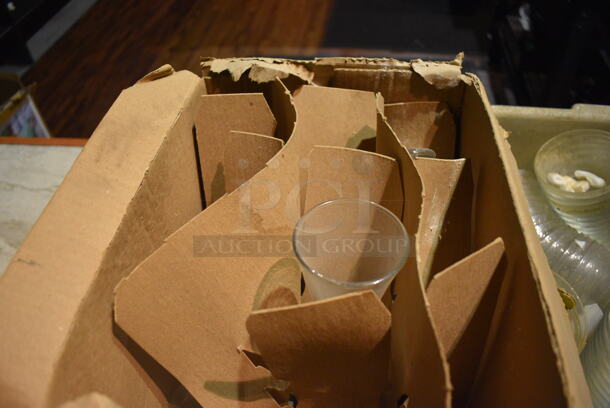 ALL ONE MONEY! Lot of 2 Boxes of Various Glass Bowls and Glasses. Includes 4x4x2. (bar) - Image 4 of 4