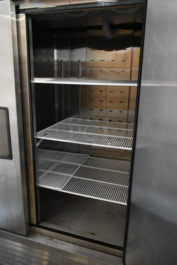 2020 Migali C-3FB-HC Stainless Steel Commercial 3 Door Reach In Freezer w/ Poly Coated Racks on Commercial Casters. 115/208-240 Volts, 1 Phase. Tested and Working! - Image 6 of 9