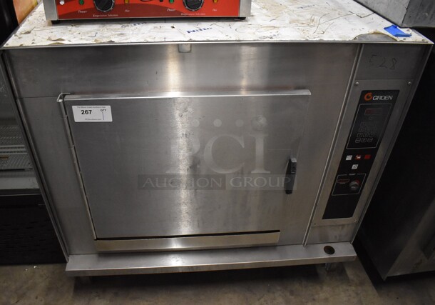 Groen Stainless Steel Commercial Natural Gas Powered Steam Cabinet. 44x43x51