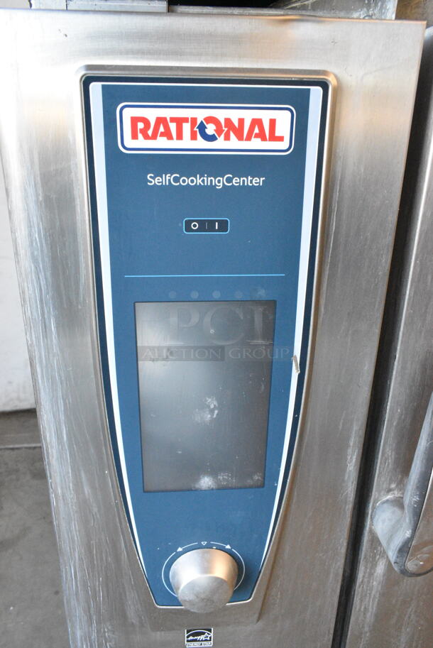 2 2019 Rational Stainless Steel Commercial Combitherm Self Cooking Center Convection Ovens on Commercial Casters. Top Model: SCC WE 62. Bottom Model: SCC WE 102. 480 Volts, 3 Phase. 2 Times Your Bid! - Image 9 of 11