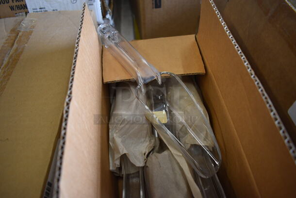 10 BRAND NEW IN BOX! Cambro SCP6CW135 Clear Poly Ice Scoops. 2.5x10x2. 10 Times Your Bid!