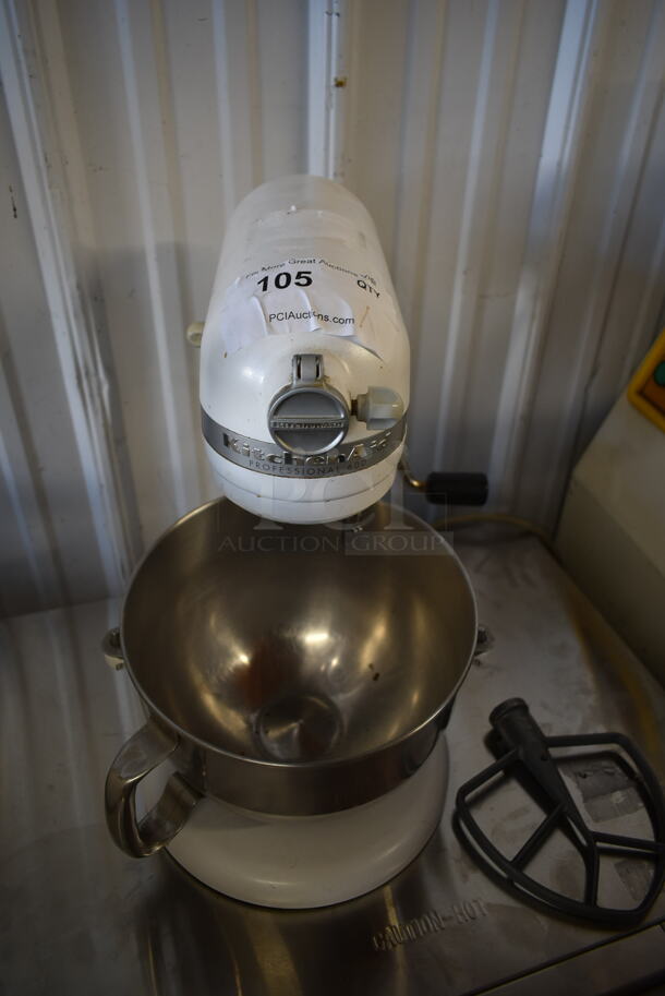 KitchenAid KP26M1XMR Metal Commercial Countertop 6 Quart Planetary Dough Mixer w/ Metal Mixing Bowl and Paddle Attachment. 120 Volts, 1 Phase. Tested and Does Not Power On - Image 2 of 8