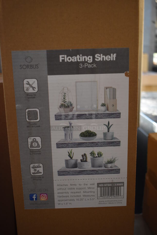 3 Various BRAND NEW IN BOX! Sorbus Floating Shelves. 3 Times Your Bid! - Image 5 of 6