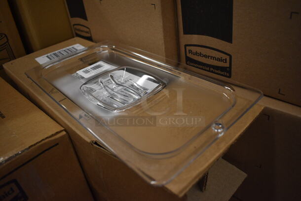 ALL ONE MONEY! Lot of 18 BRAND NEW IN BOX! Rubbermaid Clear Poly 1/3 Size Drop In Bin Lids - Image 2 of 3