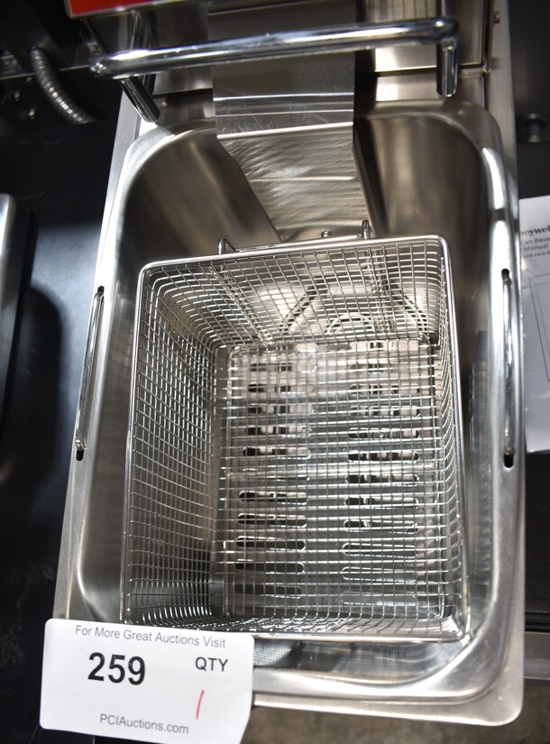 2024 Crosson CF-10 Stainless Steel Commercial Countertop Electric Powered Single Bay Fryer w/ Metal Fry Basket and Lid. 120 Volts, 1 Phase. - Image 4 of 7