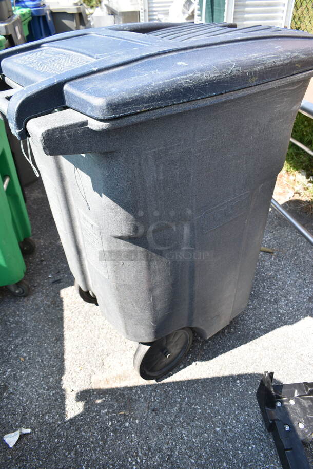 3 Poly Outdoor Trash Cans. 23x33x45, 30x34x46, 26x31x32. 3 Times Your Bid! - Image 8 of 12