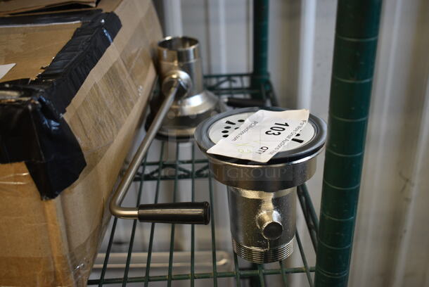 2 BRAND NEW SCRATCH AND DENT! Stainless Steel Sink Drains. 2 Times Your Bid!  - Image 2 of 3