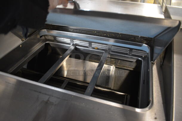 Delfield Model UCD4464N-12-DD5 Stainless Steel Commercial Sandwich Salad Prep Table Bain Marie Mega Top w/ Over Shelf on Commercial Casters. Comes w/ Damaged, Detached Kickplate. 115 Volts, 1 Phase. 65x32x50. Cannot Test - Unit Trips Breaker - Image 8 of 10