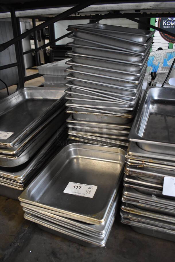 43 Stainless Steel Half Size Drop In Bins. 1/2x2.5. 43 Times Your Bid! - Image 2 of 3