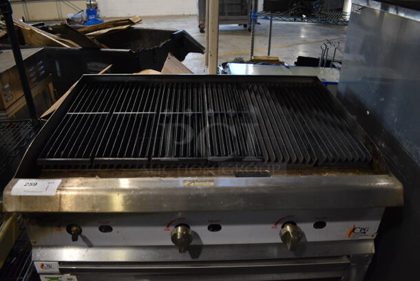 CPG Stainless Steel Commercial Natural Gas Powered Charbroiler Grill on Stainless Steel Equipment Stand. 36x27x41 - Image 3 of 10