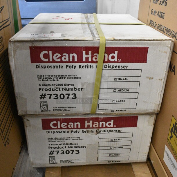 2 BRAND NEW IN BOX! Clean Hand 73073 Disposable Poly Refills for Dispenser. 2 Times Your Bid!  - Image 1 of 3