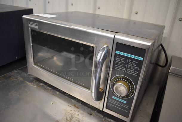 Sharp R-21LCF Stainless Steel Commercial Countertop Microwave Oven. 120 Volts, 1 Phase. 20.5x17x12 - Image 3 of 6