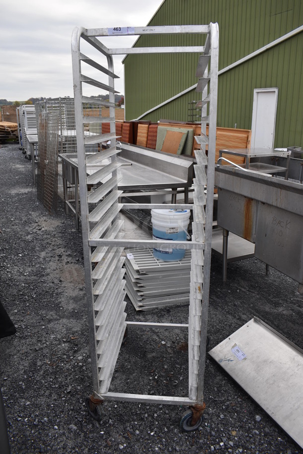 Metal Commercial Pan Transport Rack on Commercial Casters. 21x27x70