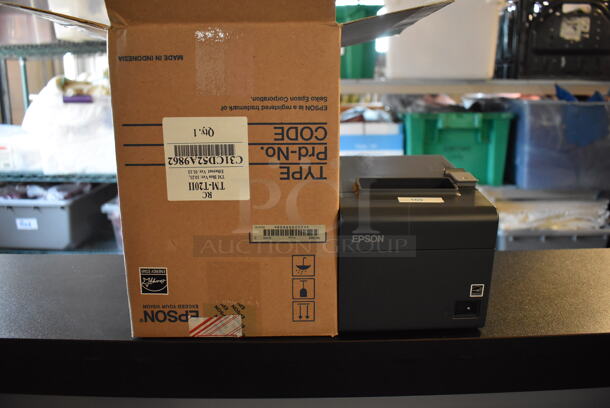 BRAND NEW IN BOX! Epson M267E Receipt Printer. 5.5x8x6 - Image 1 of 8