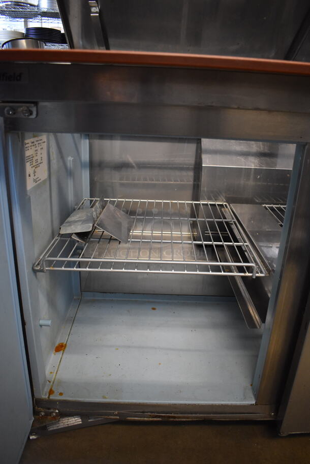 2017 Delfield Model 4472N-30M-M479 Stainless Steel Commercial Prep Table w/ Cutting Board on Commercial Casters. 115 Volts, 1 Phase. 72x32x37. Tested and Working! - Image 10 of 10