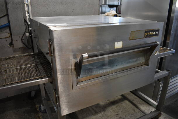 Lincoln Impinger 1116-000-A Stainless Steel Commercial Floor Style Natural Gas Powered Conveyor Pizza Oven on Commercial Casters. 72x40x42.5 - Image 5 of 11